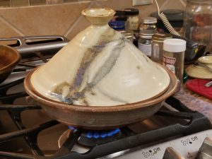 Classic Stovetop Tagine with Flameware bottom and Stoneware top