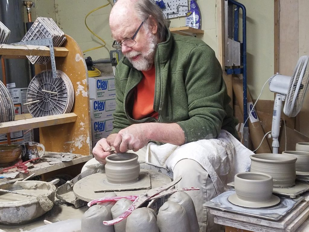 Tom Wirt, Potter, at NewClay Pottery, Hutchinson, MN