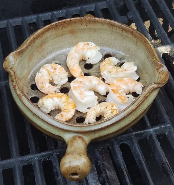 Flameware personal size Grill Basket is perfect for quick grilled shrimp