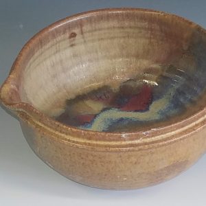 Handmade stoneware mixing bowl