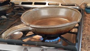 Flameware Grill Basket or Grill Pan- small 10 inch Personal size -  Flameware and Stoneware Clay Pots For Cooking, Baking and Serving